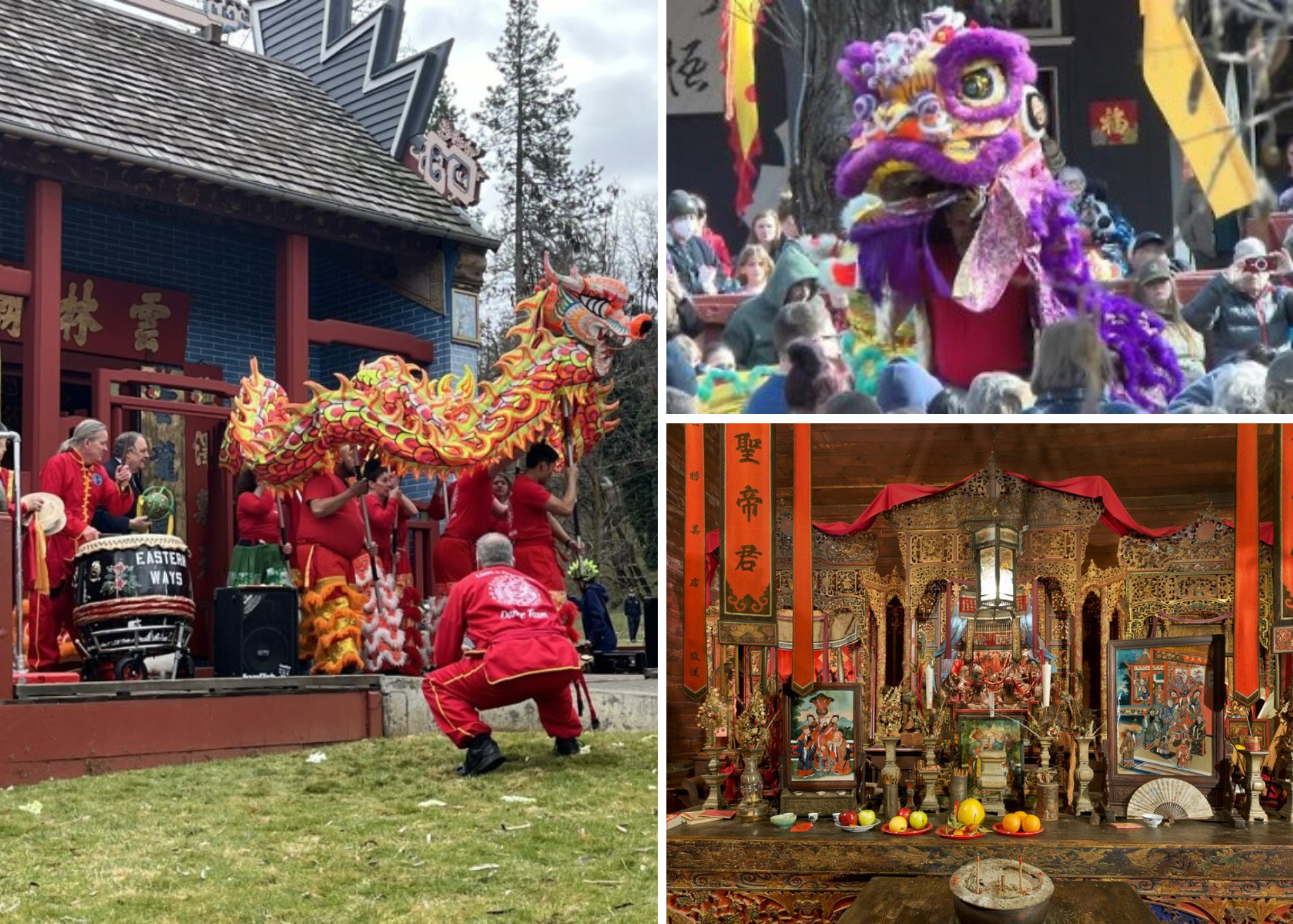 Images of lion dancing and the Cloud Temple at Weaverville Joss House SHP Images of lion dancing and the Cloud Temple at Weaverville Joss House SHP